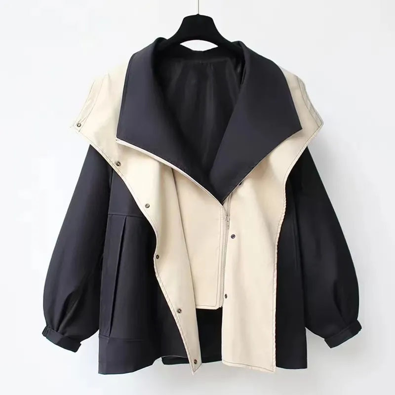 Çift Renk Oversize Ceket