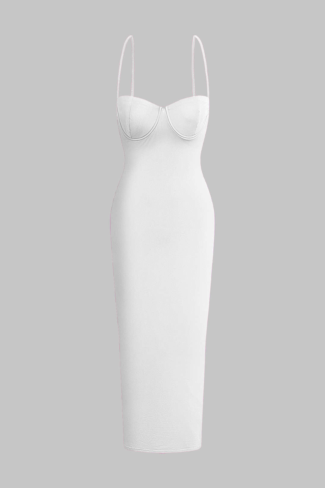 Basic Düz Kayık Yaka Maxi Elbise