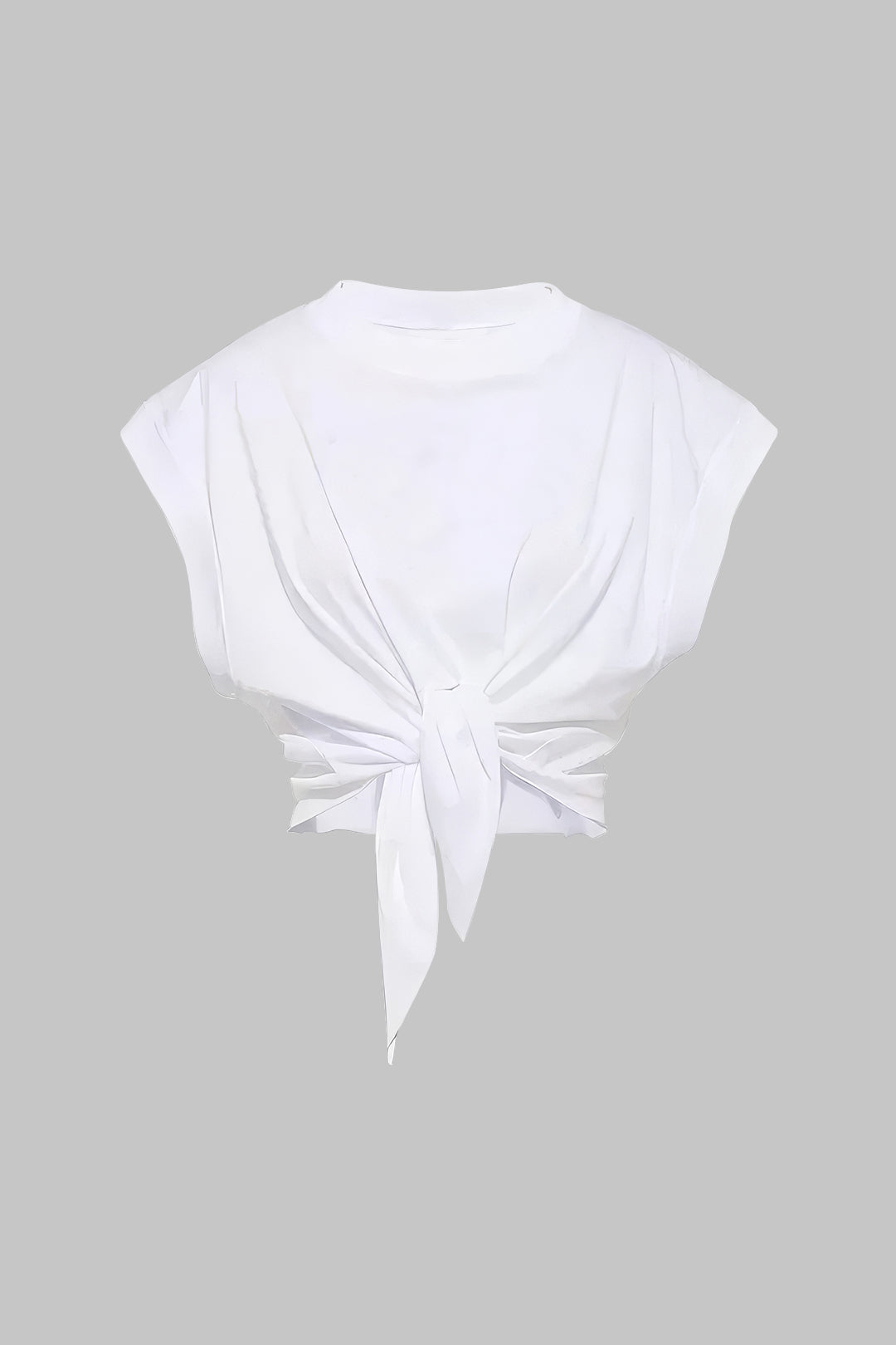 Kabarık Bağlama Detaylı T-Shirt